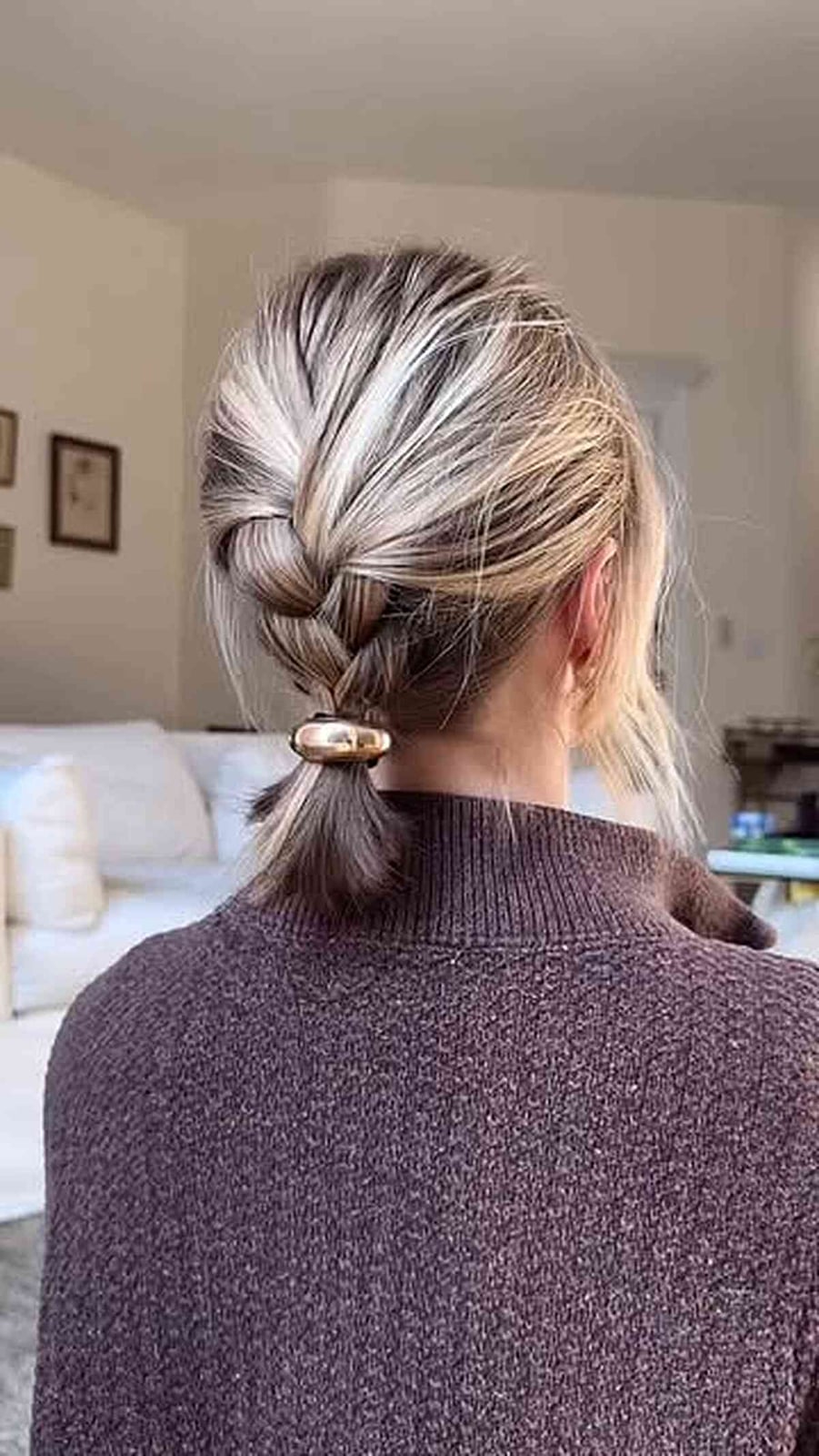 Collarbone Dark Blonde Twisted Braid Ponytail — Classy Blonde Braids