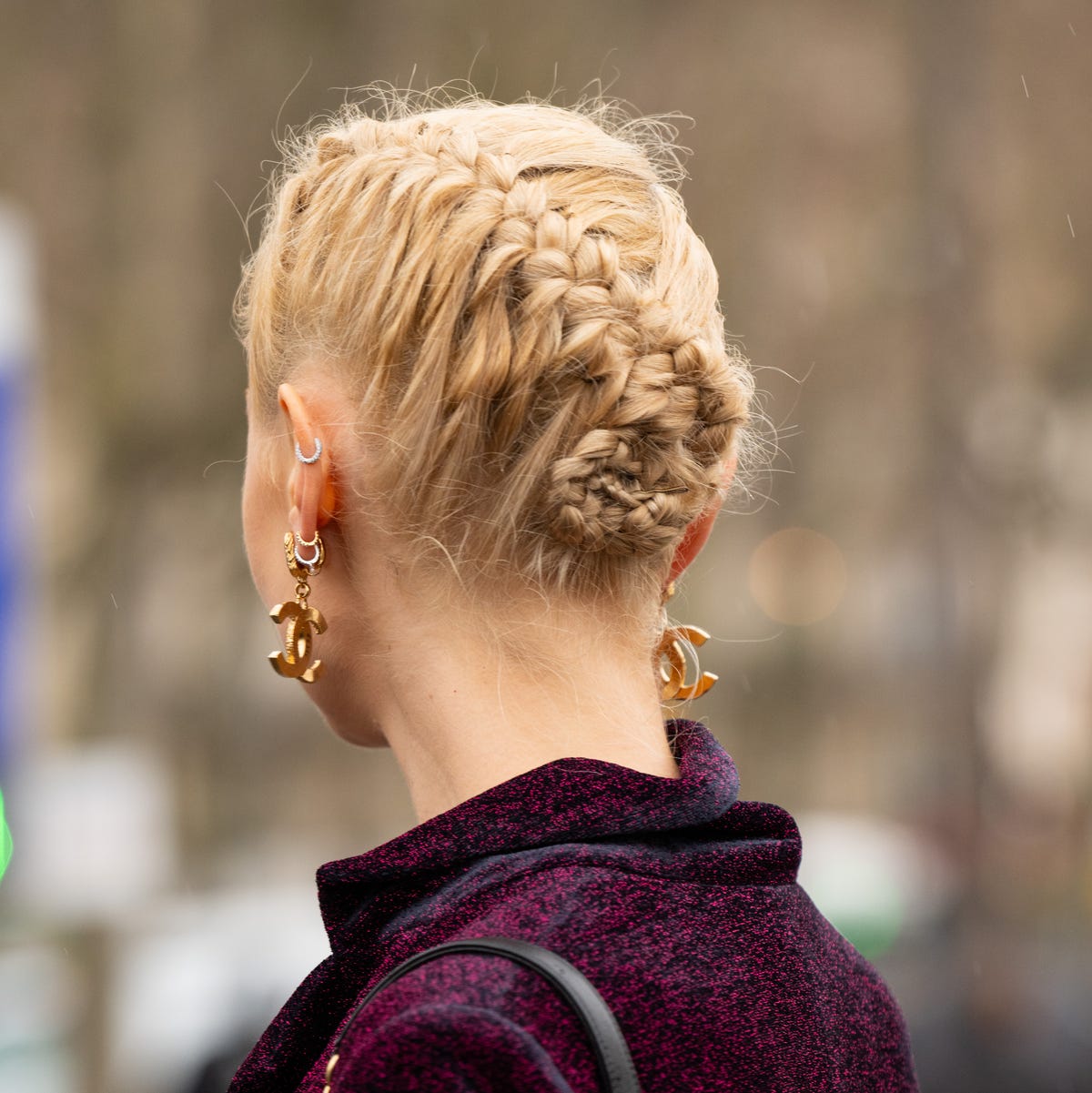 Short Blonde French Braid Updo — Classy Blonde Braids