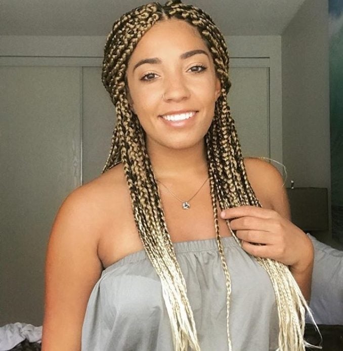 Ombre Blonde and Black Box Braids — Classy Blonde Braids