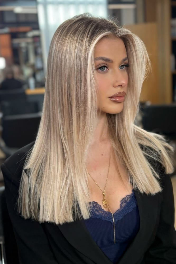 Sophisticated Ash Blonde Bob With Fine Highlights Sophisticated Ash Blonde Bob With Fine Highlights — Classy Blonde Highlights
