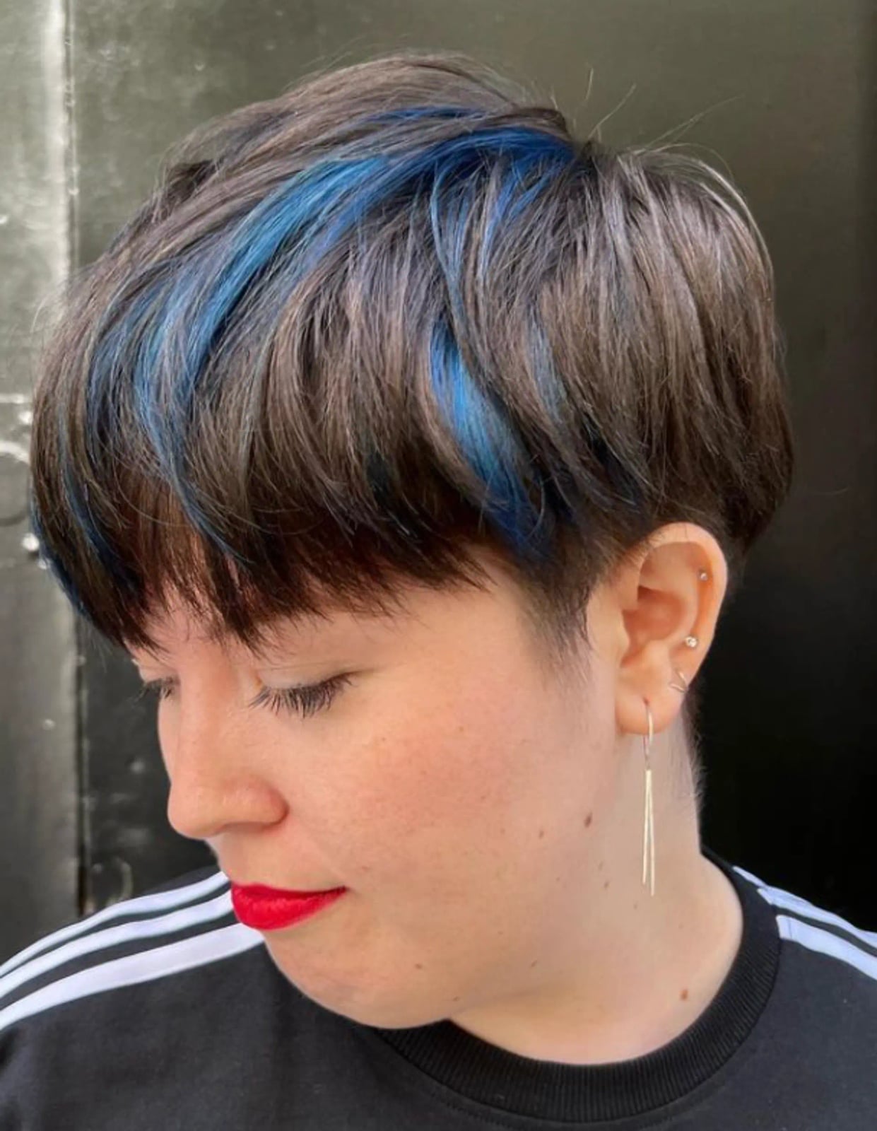 Pixie Cut With Vibrant Blue Highlights — Classy Blue Highlights