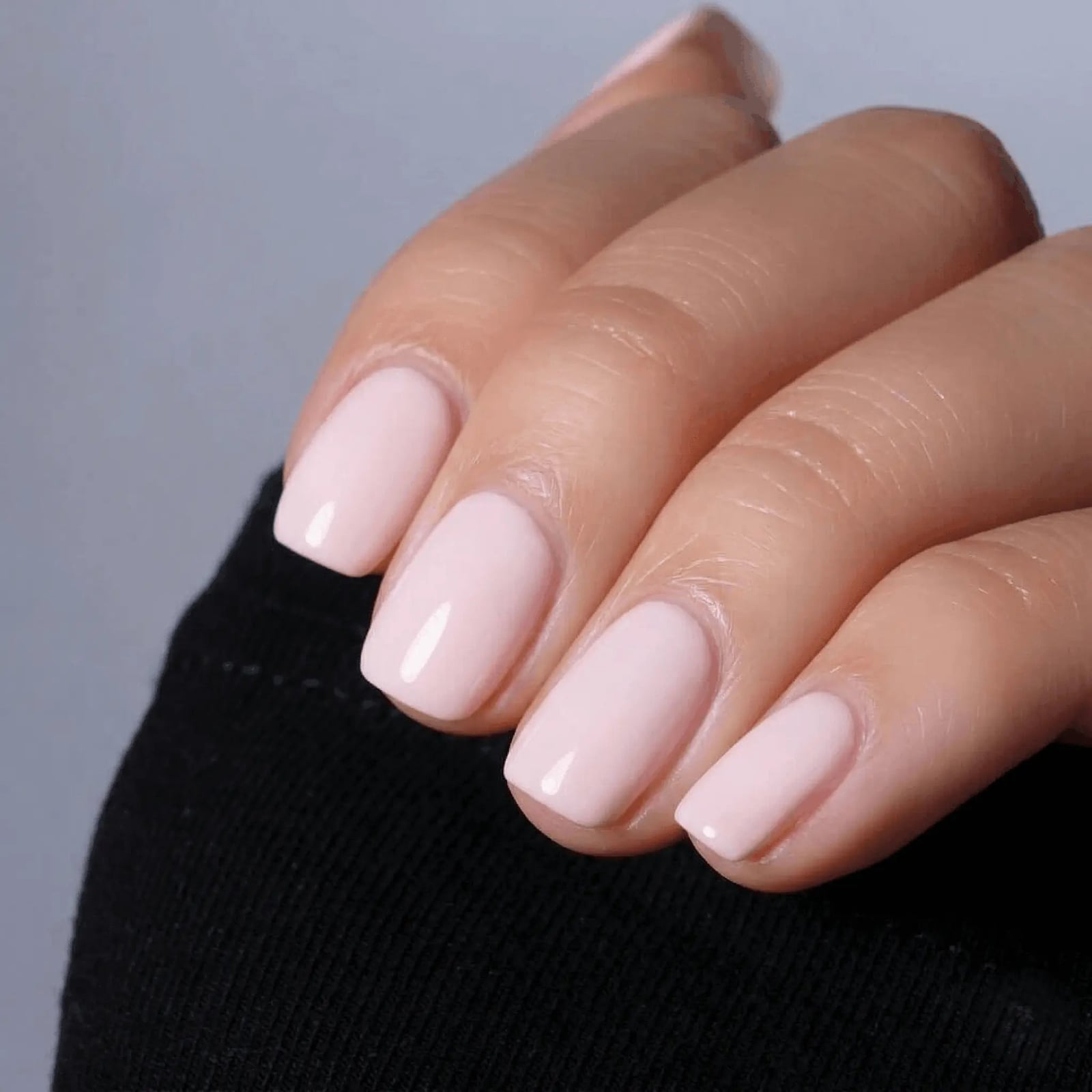 Opaque Light Pink Glossy Short Square Nails Opaque Light Pink Glossy Short Square Nails — Classy Blush Nails
