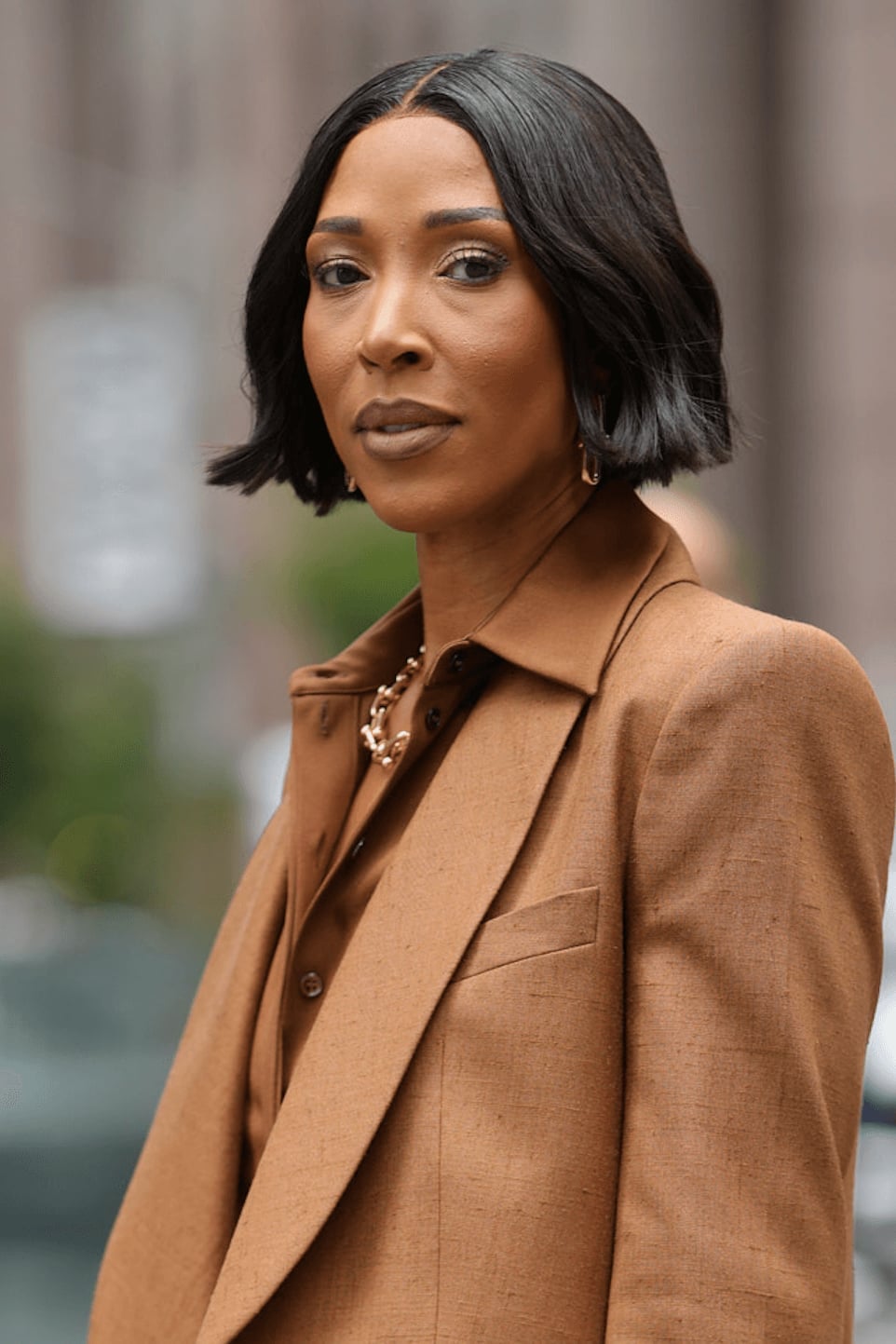 Red Chin Bob With Flicked Ends — Classy Bob Hair