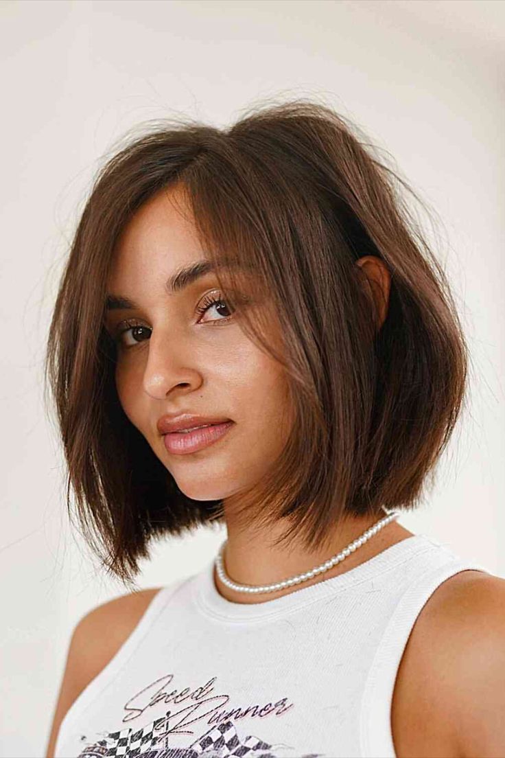 Chin Bob With Wispy Bangs — Classy Bob Hair