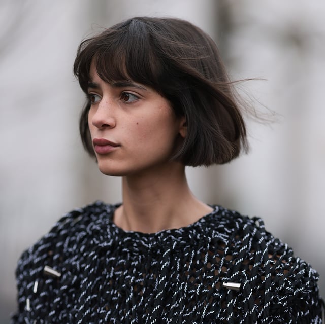 Textured Ear Length Bob With Short Fringe — Classy Bob Hair