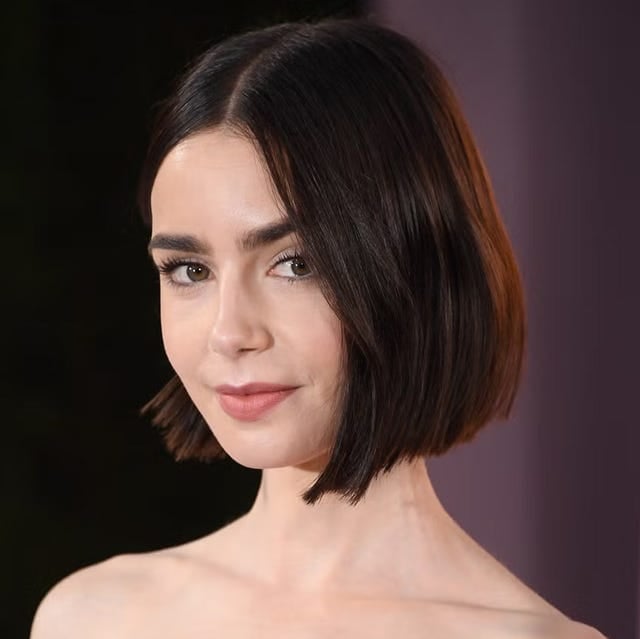 Dark Brown Chin Bob Sharp Air Dry Dark Brown Chin Bob Sharp Air Dry — Classy Bob Haircuts