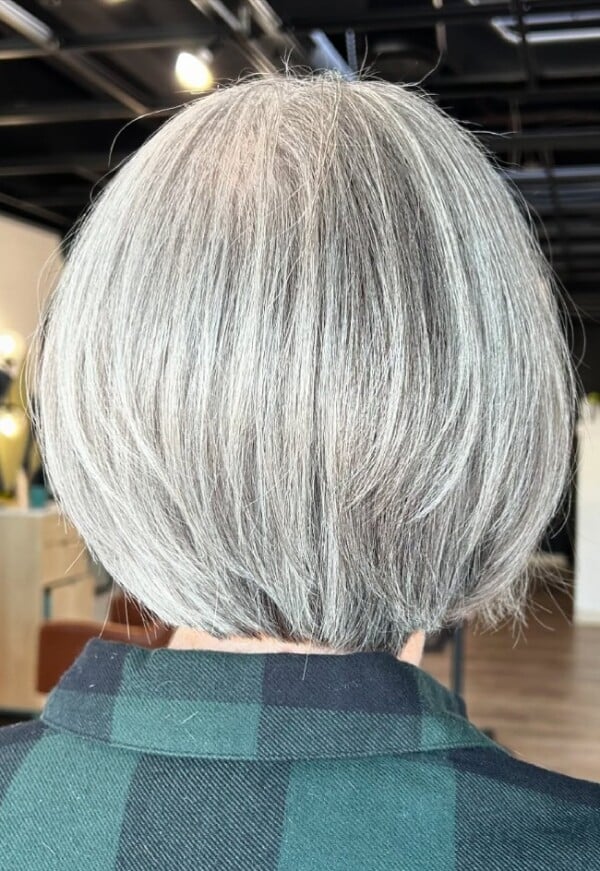 Chin Length Layered Bob Back View — Classy Bob Haircuts for Fine Hair