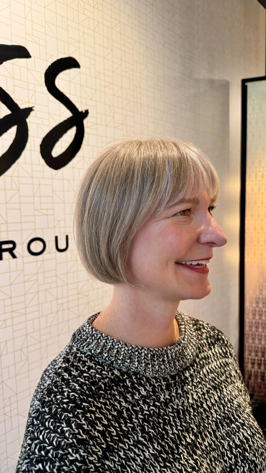 Short Ash Blonde Bob With Blunt Bangs Short Ash Blonde Bob With Blunt Bangs — Classy Bob Haircuts with Bangs