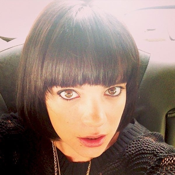 Sleek Dark Brown Bob With Sharp Blunt Bangs, Chin Sleek Dark Brown Bob With Sharp Blunt Bangs, Chin — Classy Bob Haircuts with Bangs