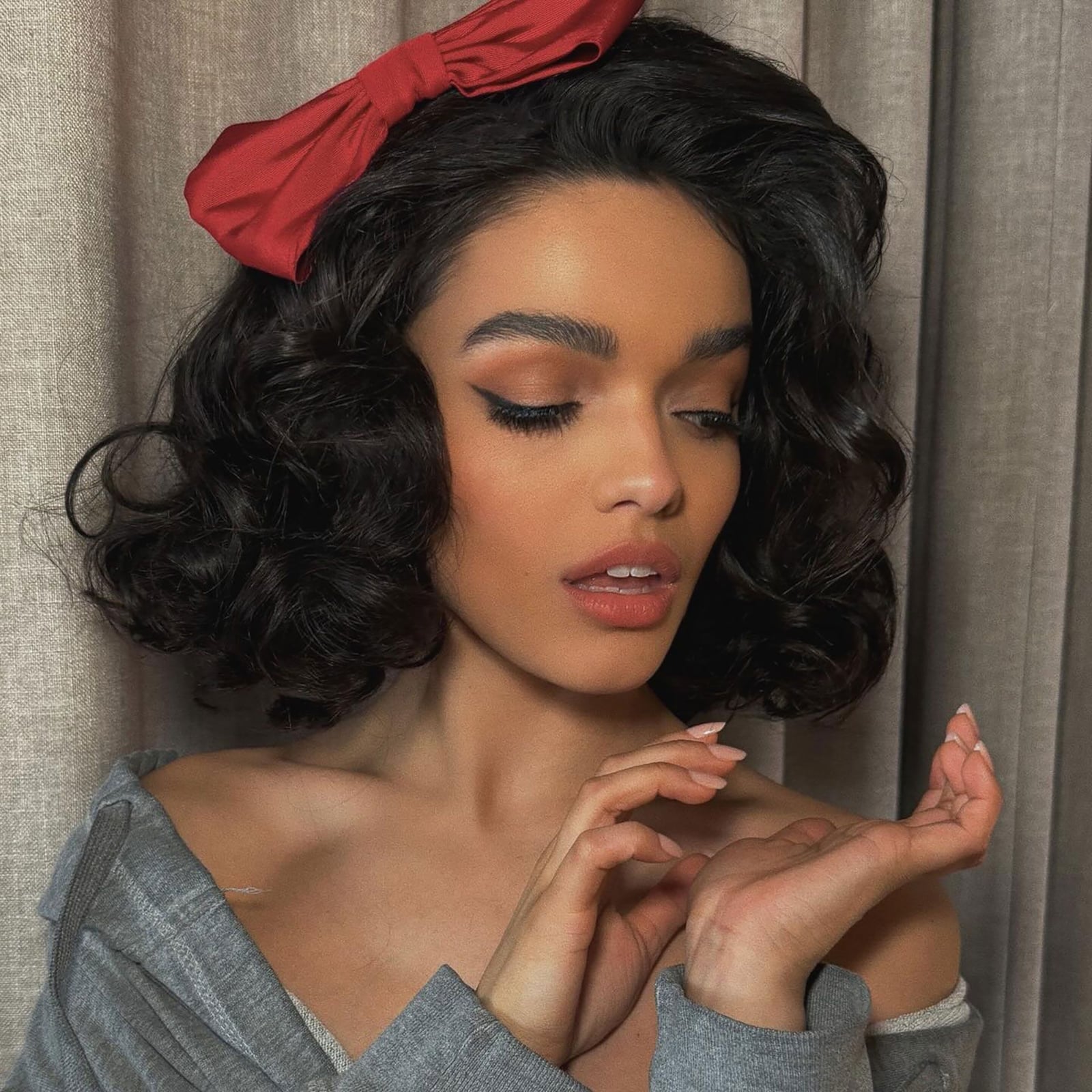 Chin Bob With Tight Defined Curls Chin Bob With Tight Defined Curls — Classy Bob with Curls