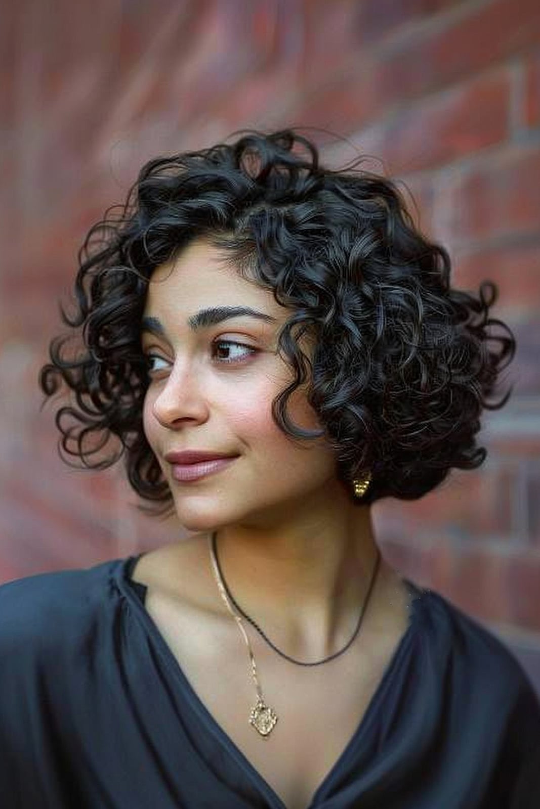 Jawline Bob With Natural Defined Curls Jawline Bob With Natural Defined Curls — Classy Bob with Curls