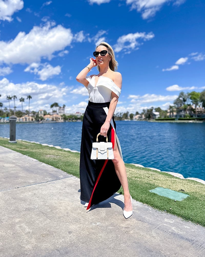 Off Shoulder Top With Black Maxi Skirt Off Shoulder Top With Black Maxi Skirt — Classy Bodysuit Outfits