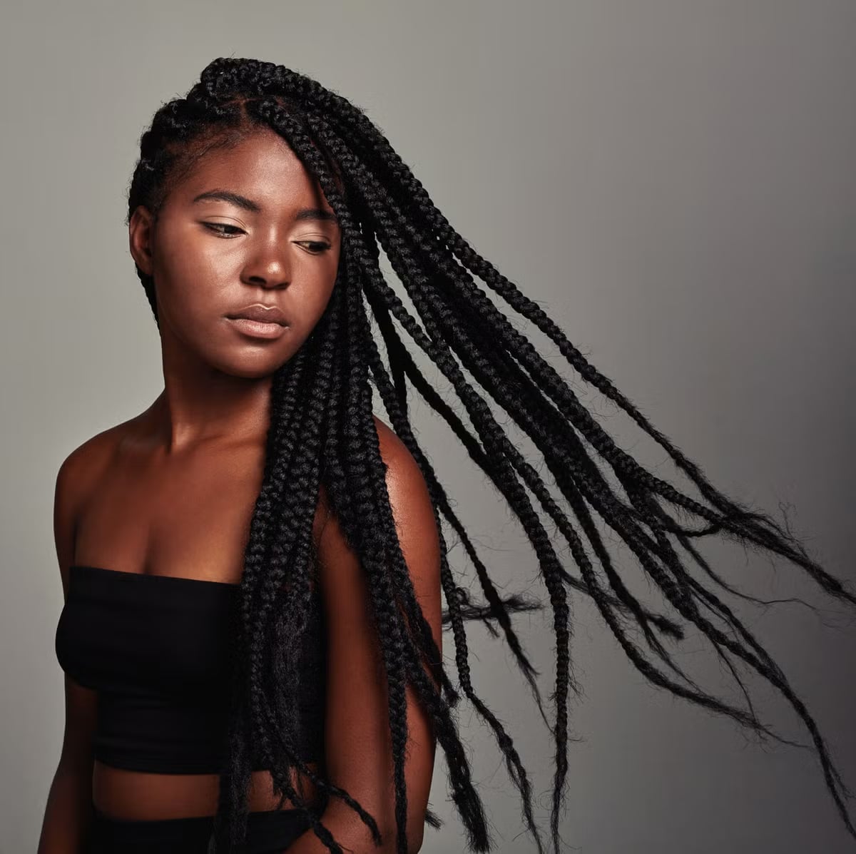 Loose End Black Knotless Braids — Classy Boho Knotless Braids
