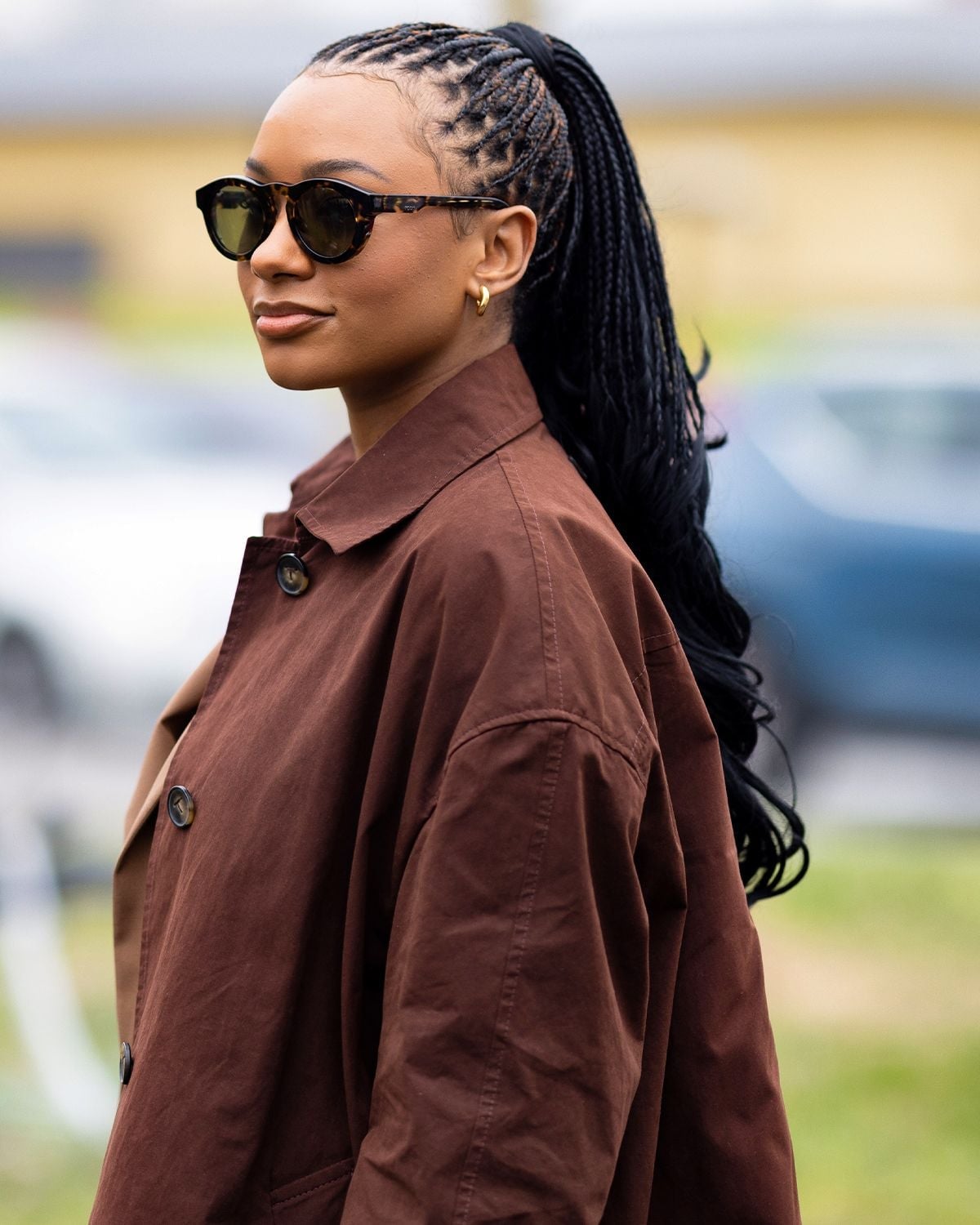 Shoulder Length Black Box Braids Ponytail Shoulder Length Black Box Braids Ponytail — Classy Box Braids Hairstyles