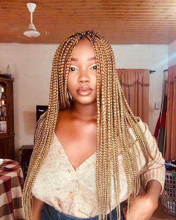 Vibrant Honey Blonde Box Braids Vibrant Honey Blonde Box Braids — Classy Box Braids Hairstyles