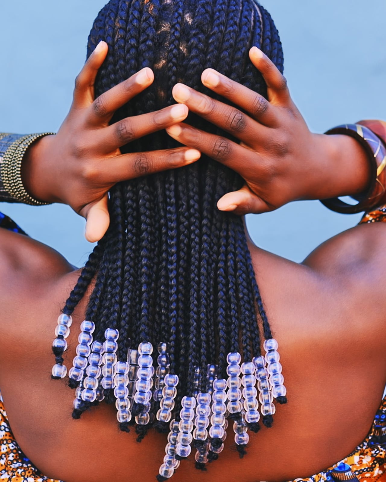Thick Black Braids With Decorative Beads Thick Black Braids With Decorative Beads — Classy Braids Styles