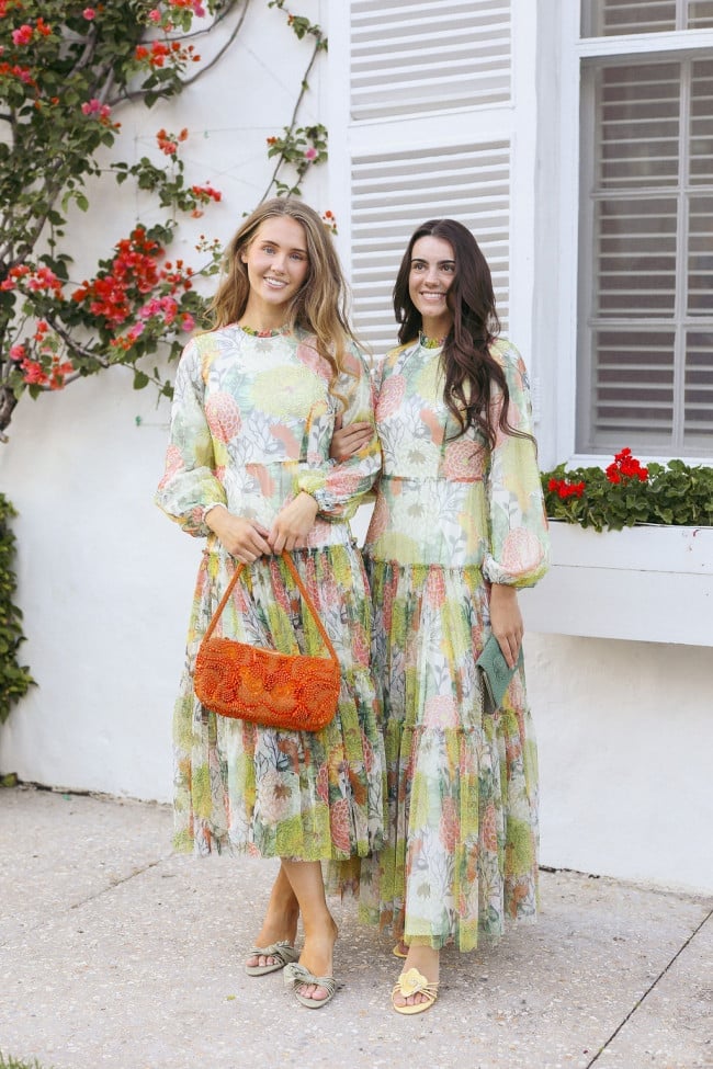 Pastel Floral Print Coordinated Set Pastel Floral Print Coordinated Set — Classy Bridal Shower Outfits for Guest