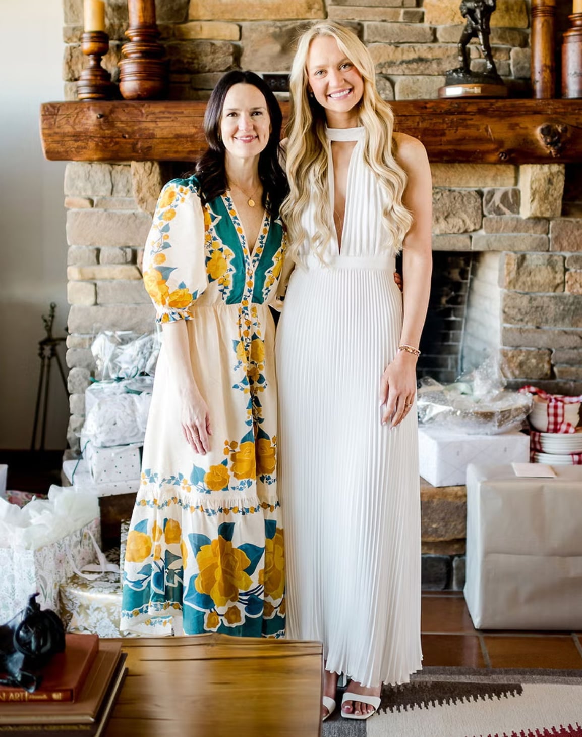 White Pleated Halter Maxi Dress White Pleated Halter Maxi Dress — Classy Bridal Shower Outfits for Guest