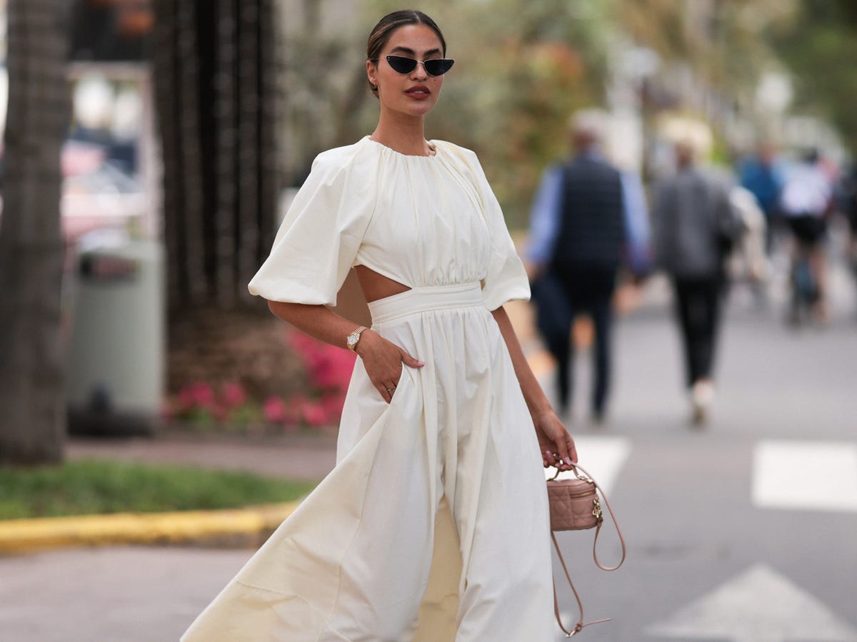 White Voluminous Maxi Dress with Cut-Outs White Voluminous Maxi Dress with Cut-Outs — Classy Bridal Shower Outfits for Guest