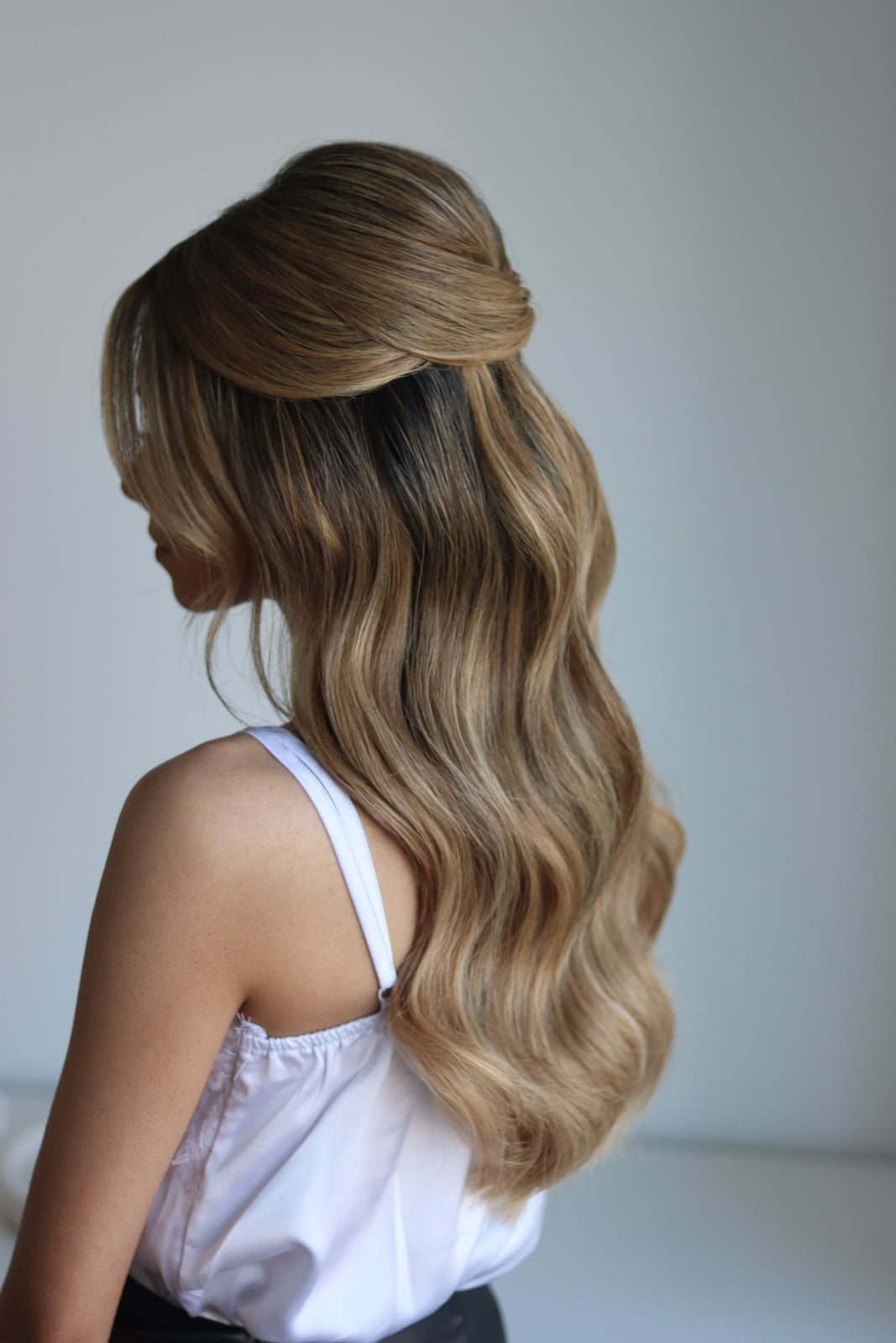 Long Wavy Ash Blonde With Side Part Twist — Classy Bridesmaid Hairstyles Half Up