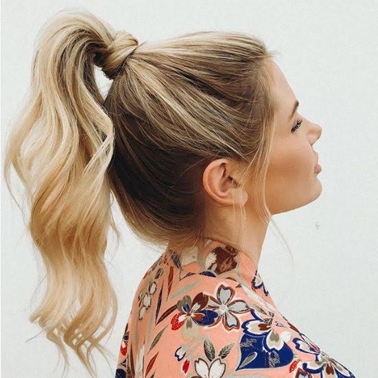 Ash Blonde Ponytail With Soft Curtain Bangs And Blowout Finish Ash Blonde Ponytail With Soft Curtain Bangs And Blowout Finish — Classy Bridesmaid Ponytail