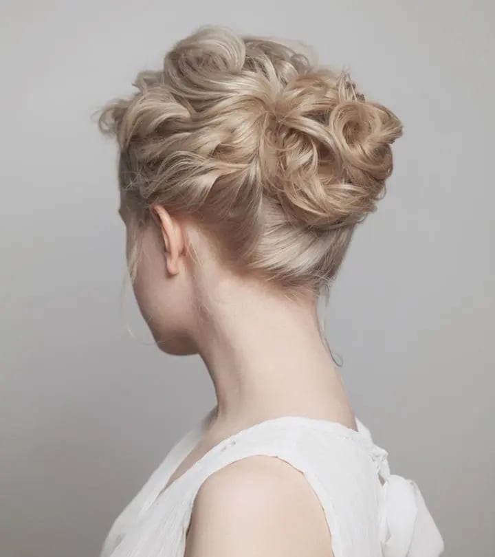 Ash Blonde Complex Textured Updo Ash Blonde Complex Textured Updo — Classy Bridesmaid Updos
