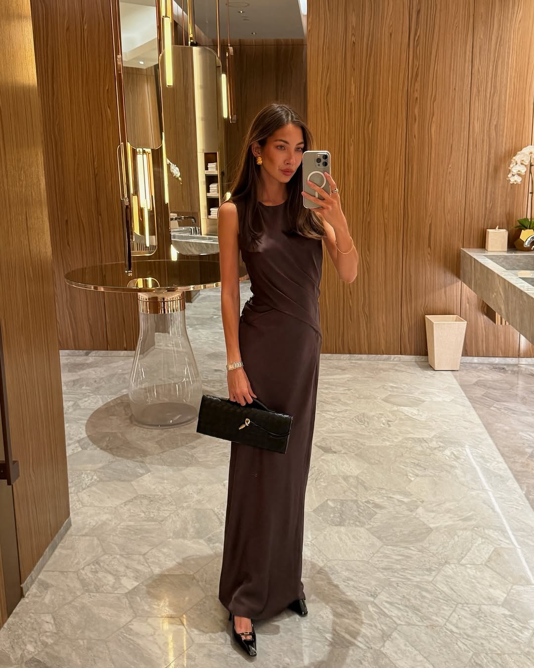 Dark Brown Sleeveless Maxi Dress Dark Brown Sleeveless Maxi Dress — Classy Brown Outfits