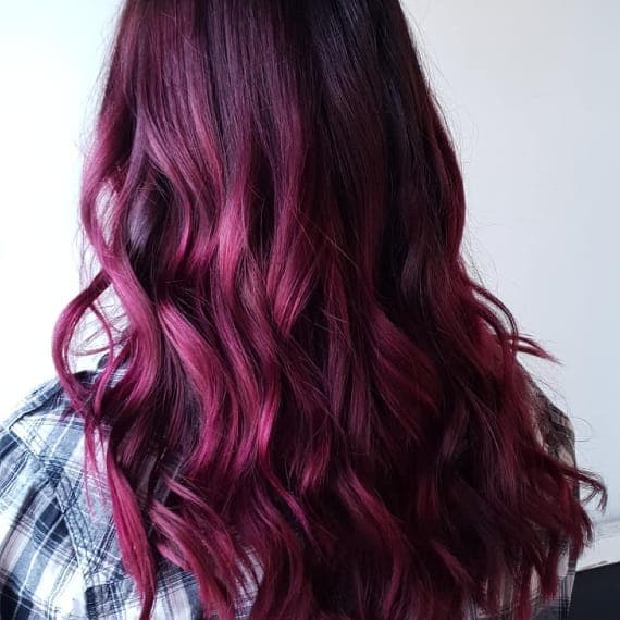 Mid-Back Layers With Lighter Burgundy Pieces — Classy Burgundy Highlights
