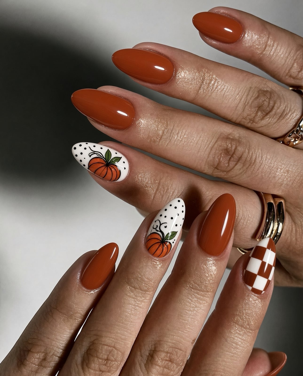 Vibrant Burnt Orange French Tip Long Stiletto Nails, Close-Up Take Vibrant Burnt Orange French Tip Long Stiletto Nails, Close-Up Take — Classy Burnt Orange Nails