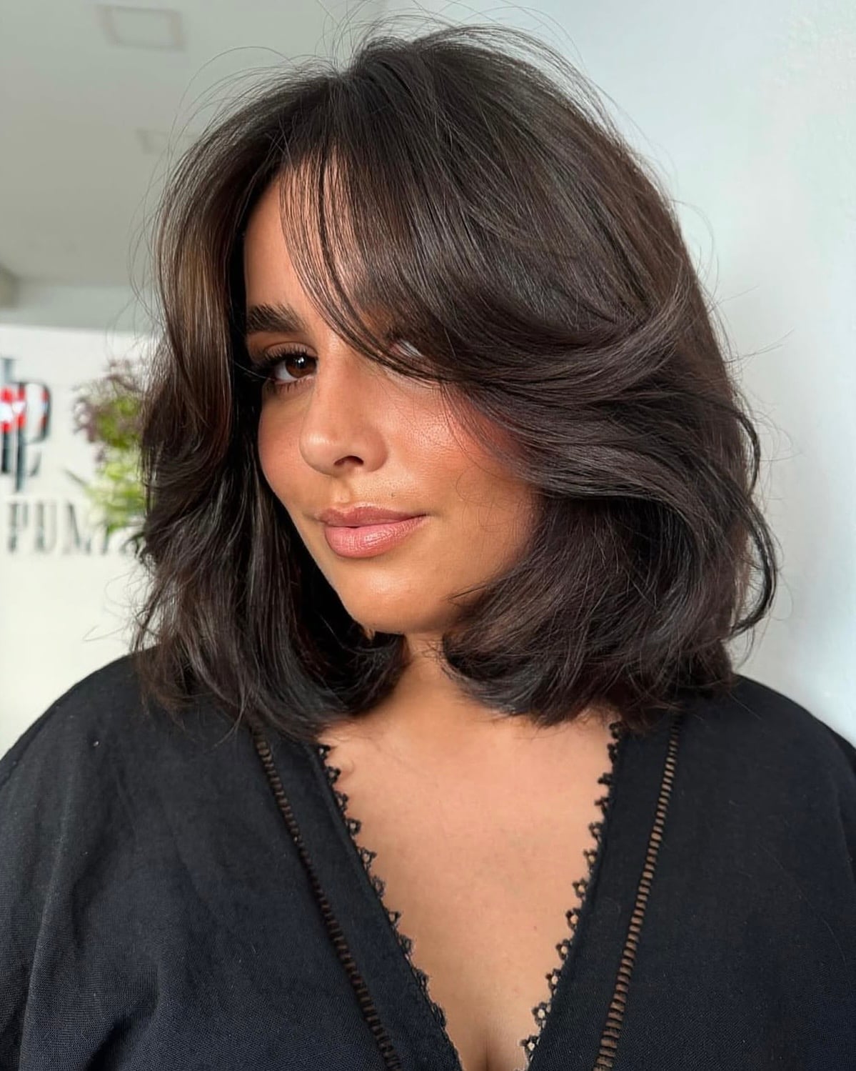 Chin Length Bob With Curtain Bangs Chin Length Bob With Curtain Bangs — Classy Butterfly Hair