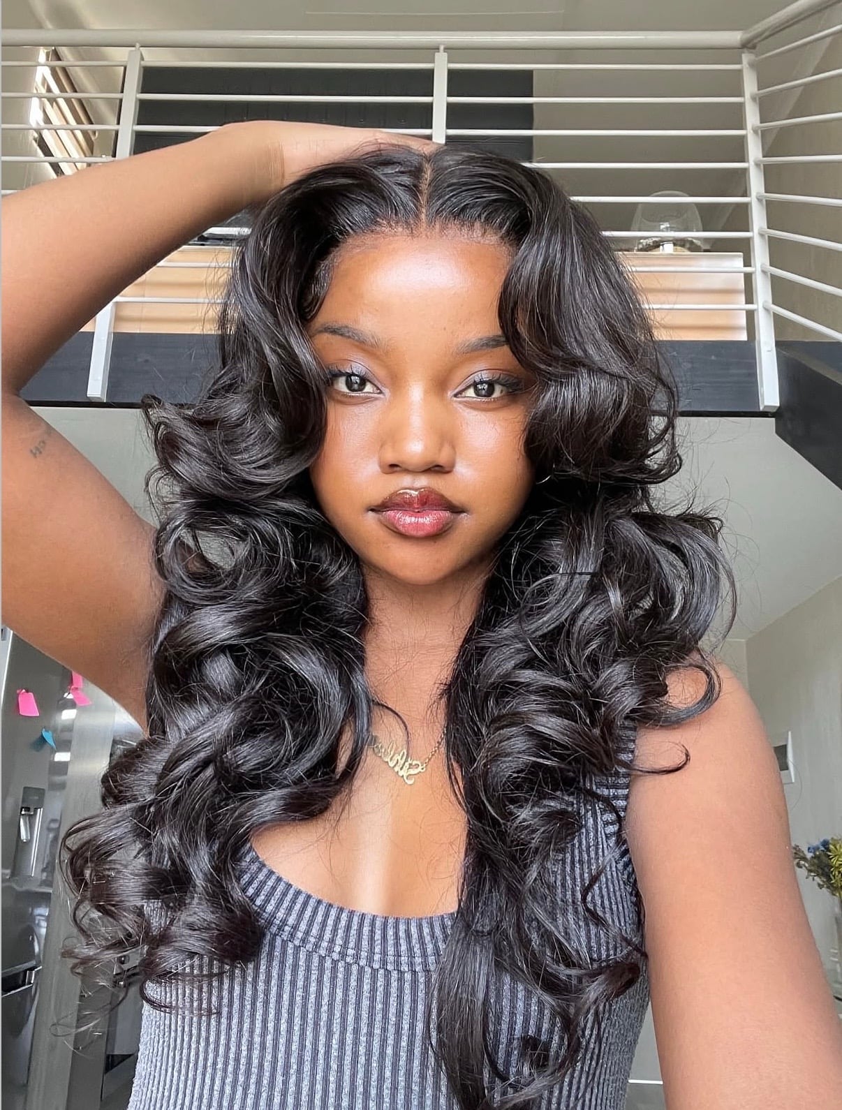 Voluminous Dark Brown Layers With Curtain Bangs Voluminous Dark Brown Layers With Curtain Bangs — Classy Butterfly Hair