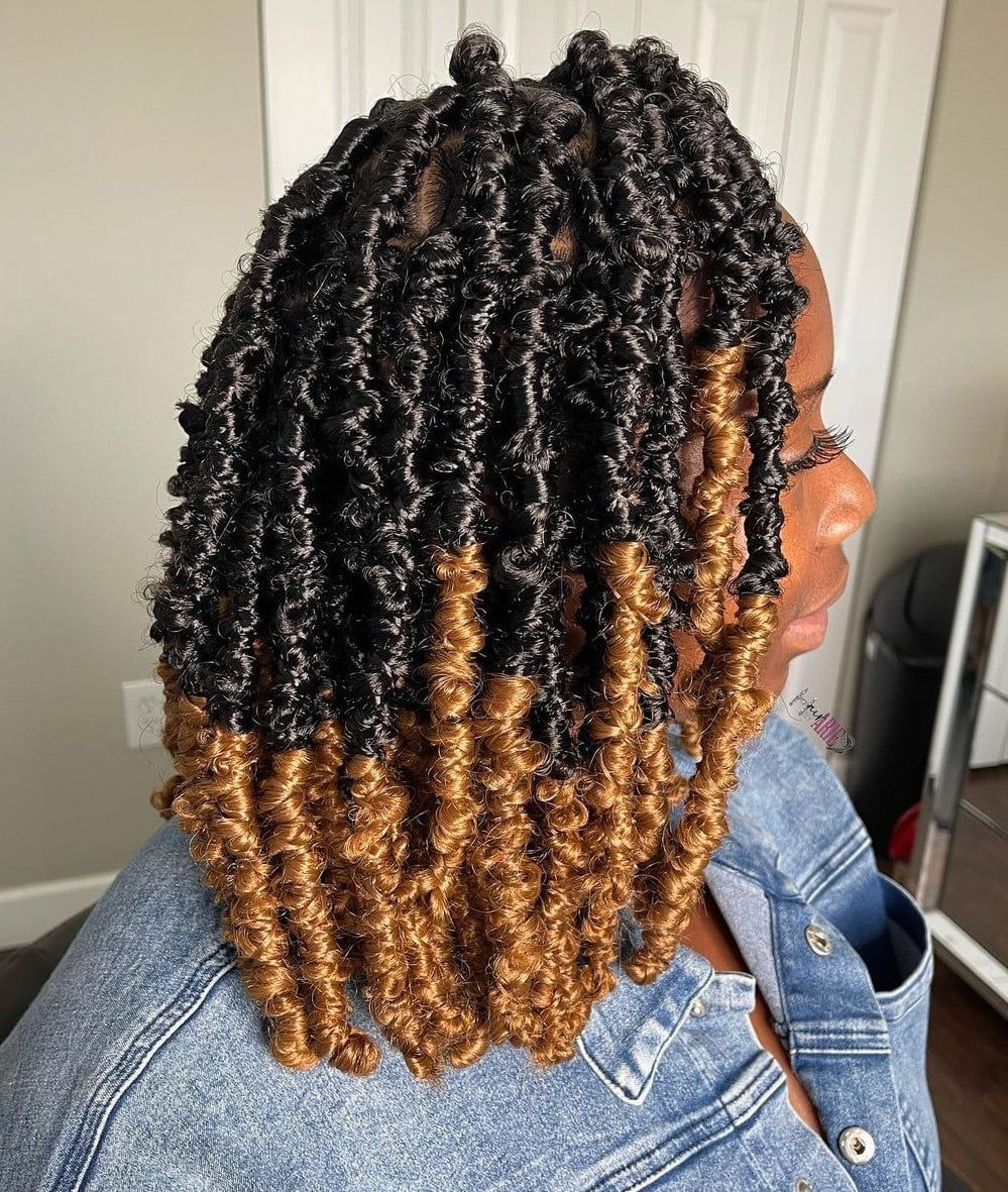 Shoulder Length Two-Tone Butterfly Locs — Classy Butterfly Locs