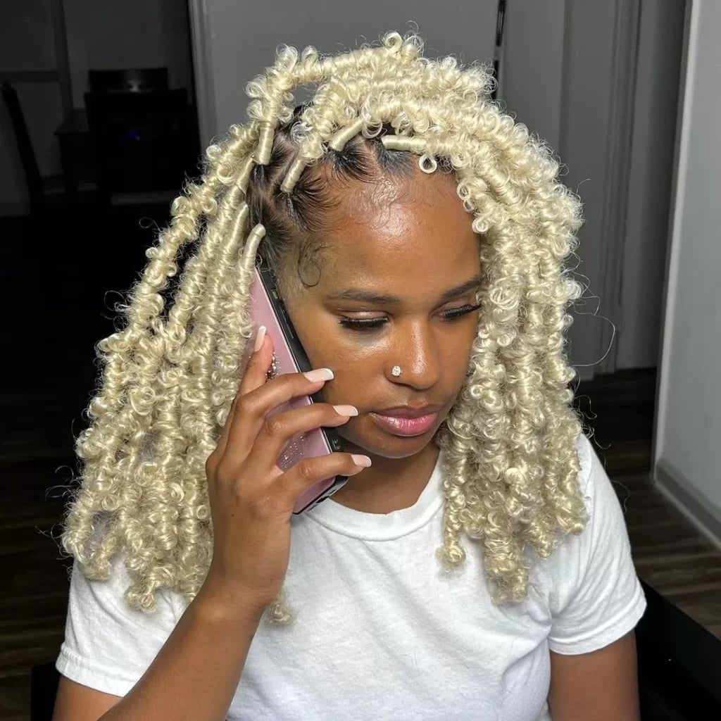 Platinum Blonde Shoulder Length Butterfly Locs — Classy Butterfly Locs