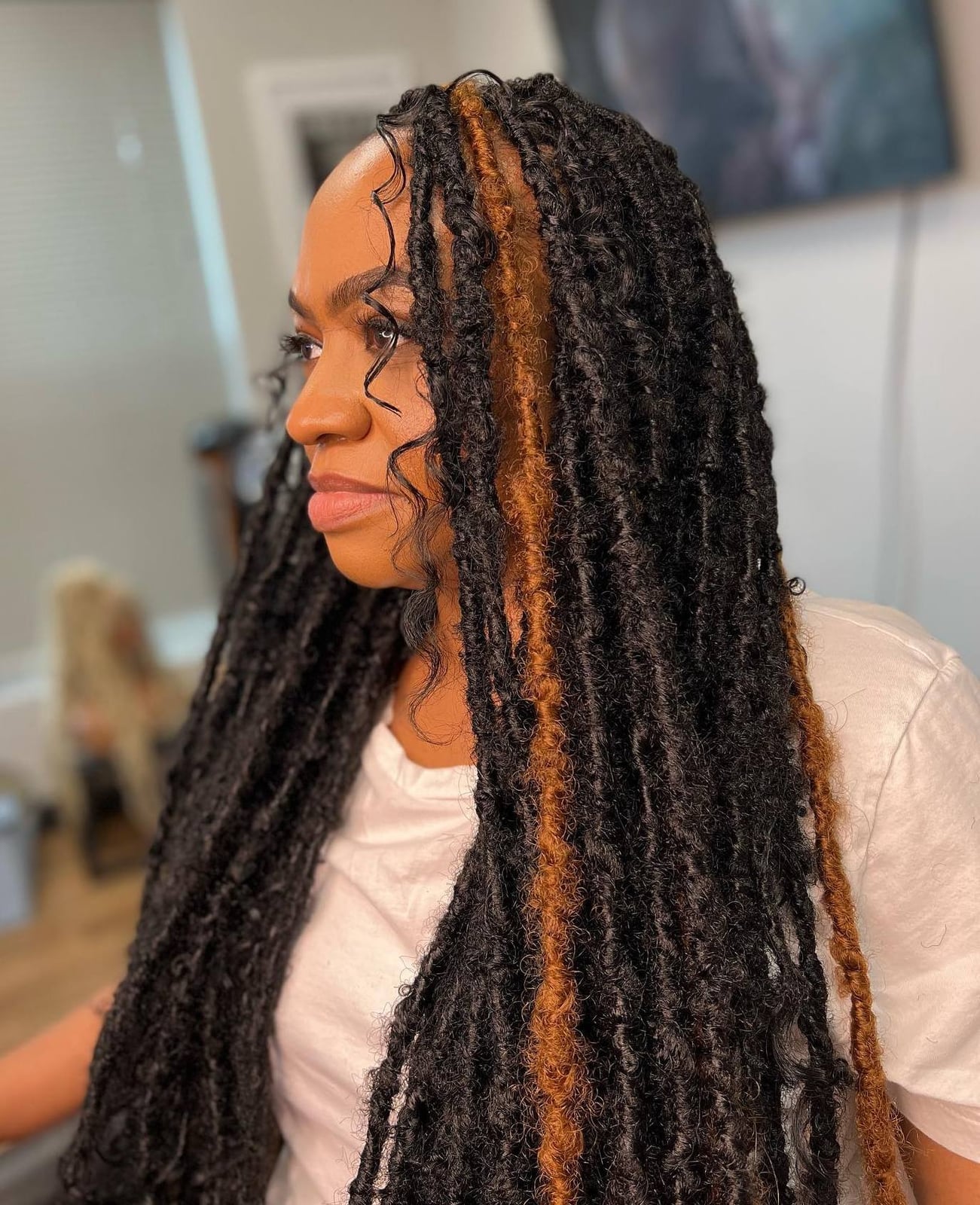 Mid-Back Honey Blonde Butterfly Locs — Classy Butterfly Locs