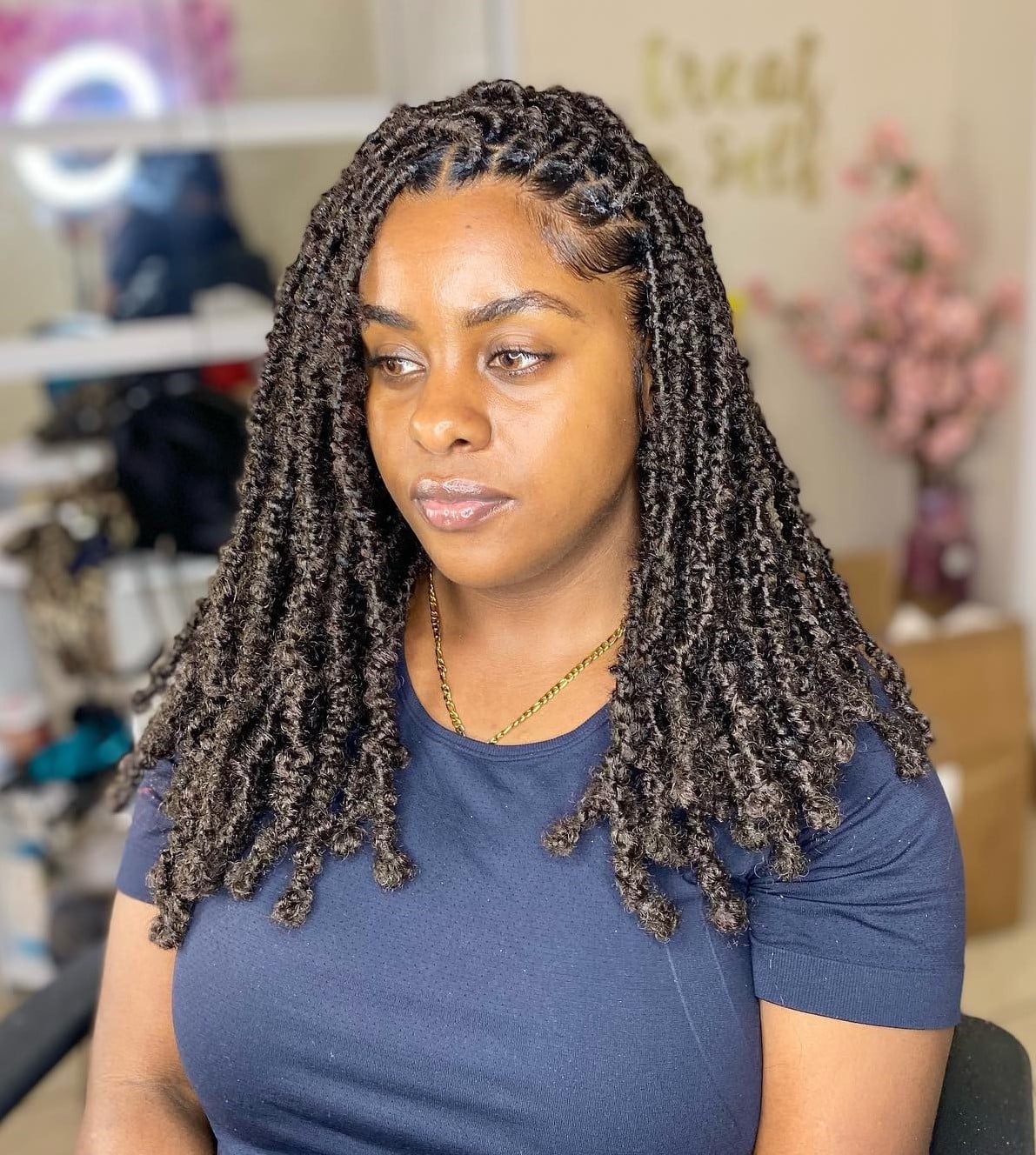 Long Dark Brown Wavy Butterfly Locs — Classy Butterfly Locs