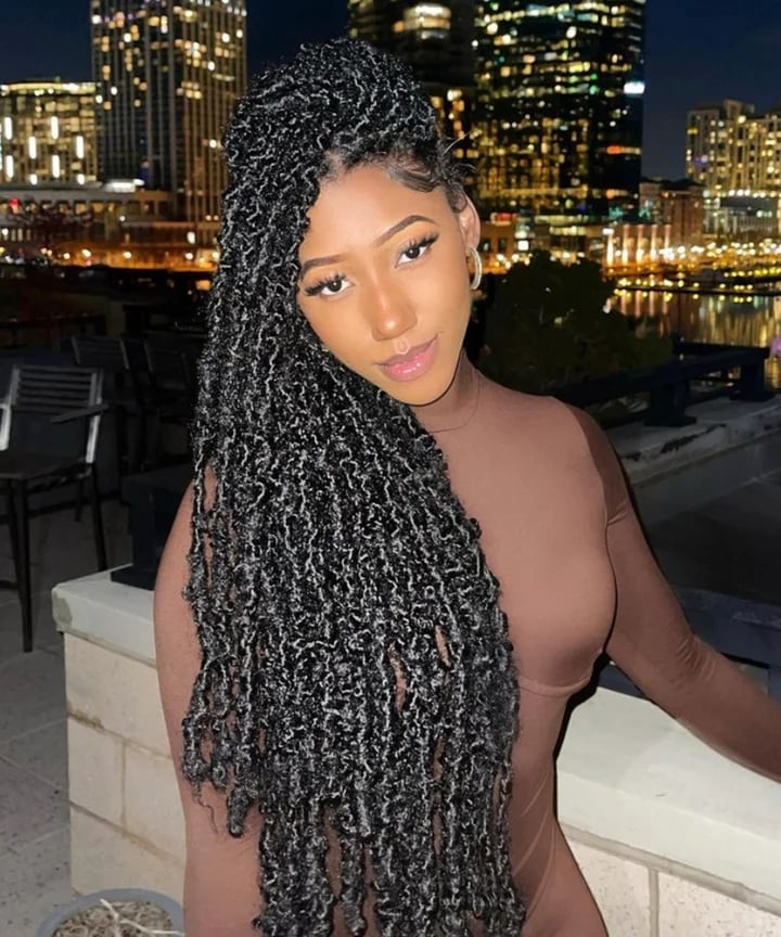 Voluminous Mid-Back Black Butterfly Locs — Classy Butterfly Locs