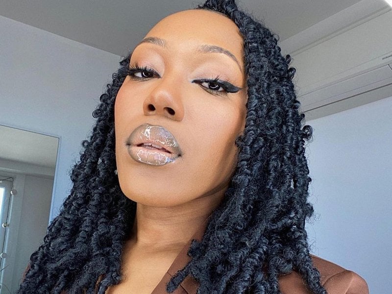 Shoulder Length Black Wavy Locs, Middle — Classy Butterfly Locs