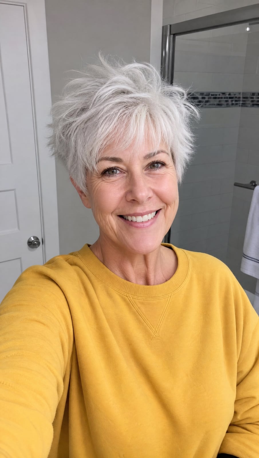 Textured Grey Pixie With Tousled Styling Textured Grey Pixie With Tousled Styling — Classy Casual Hairstyles