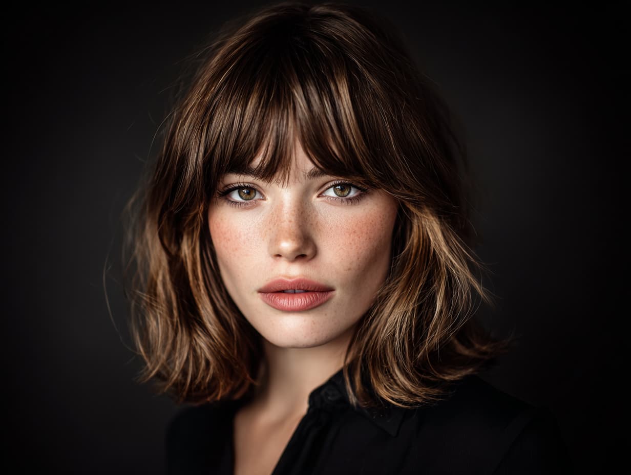 Shoulder Length Layers With Curtain Bangs Shoulder Length Layers With Curtain Bangs — Classy Casual Hairstyles