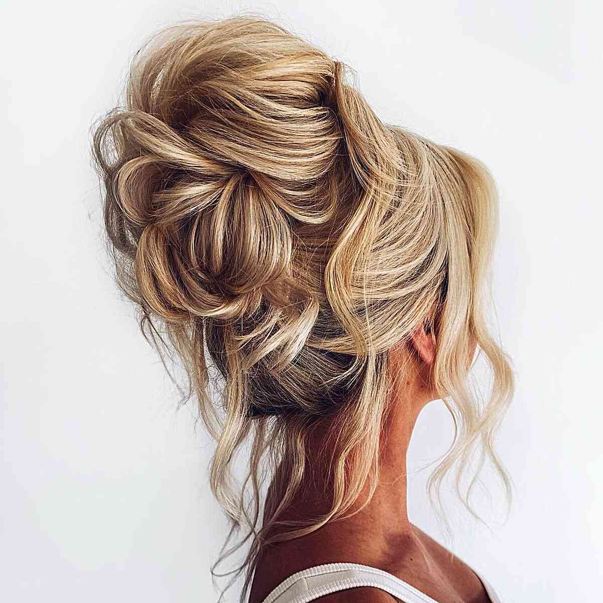 Ash Blonde Voluminous Updo With Soft Curls Ash Blonde Voluminous Updo With Soft Curls — Classy Casual Updo