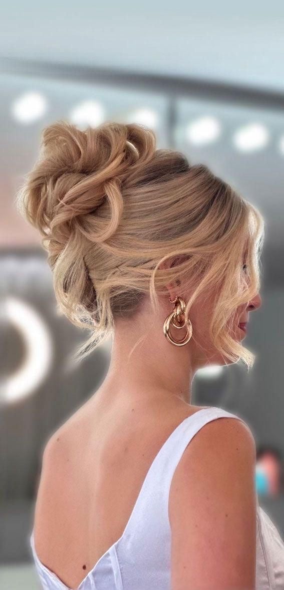 Long Ash Blonde Voluminous Textured Updo Long Ash Blonde Voluminous Textured Updo — Classy Casual Updo