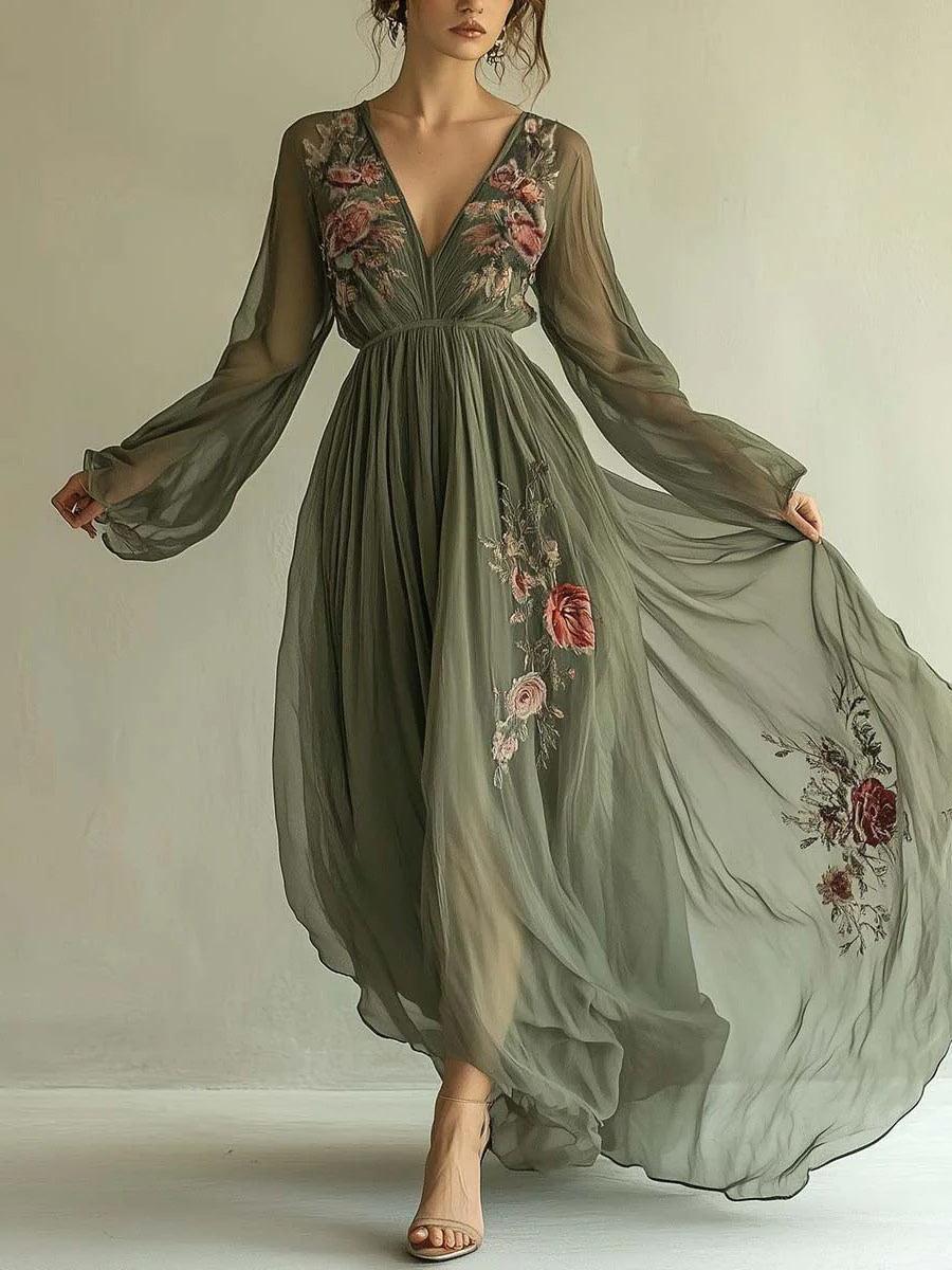 Laurelle Elegant Chiffon Dress – Susan & Michael