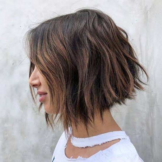 Dark Brown Choppy Bob With Textured Ends Dark Brown Choppy Bob With Textured Ends — Classy Choppy Bob Haircuts