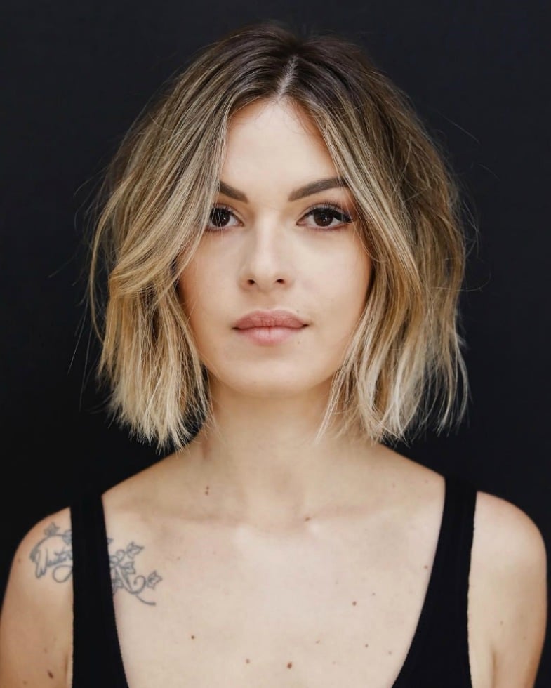 Collarbone Bob With Curtain Bangs Collarbone Bob With Curtain Bangs — Classy Choppy Bob Haircuts