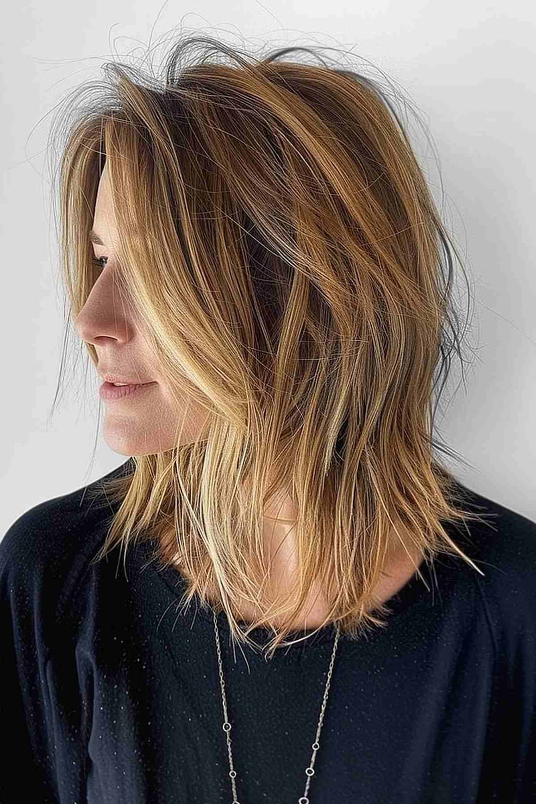 Mid-Back Shag With Piecey Texture — Classy Choppy Layers