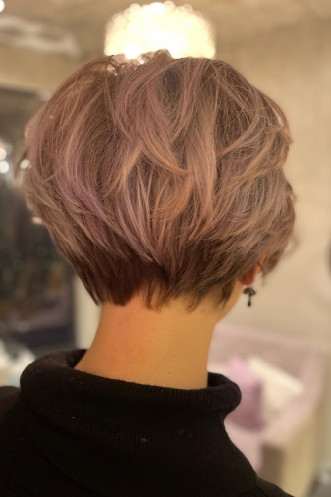 Neck Length Stacked Bob — Classy Choppy Layers