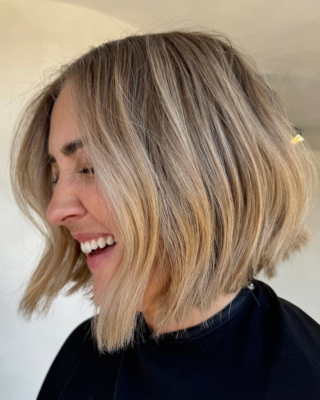 Chin Length Choppy Bob With Wavy Texture — Classy Choppy Layers