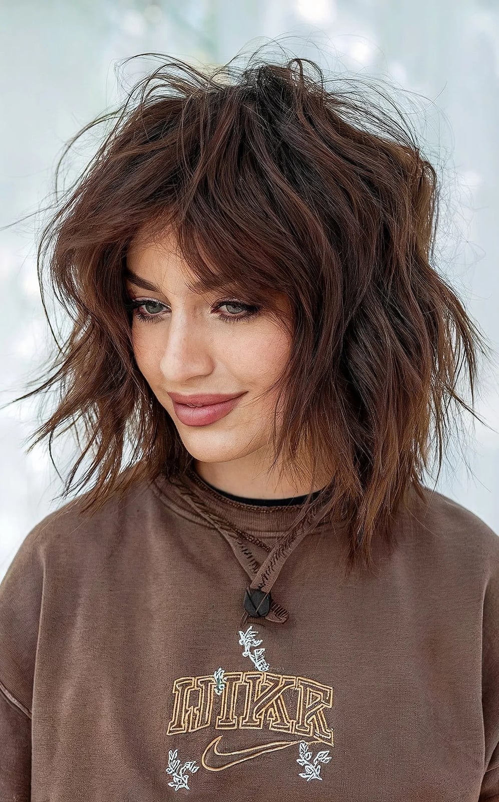 Shoulder Length Shag With Wispy Bangs — Classy Choppy Layers