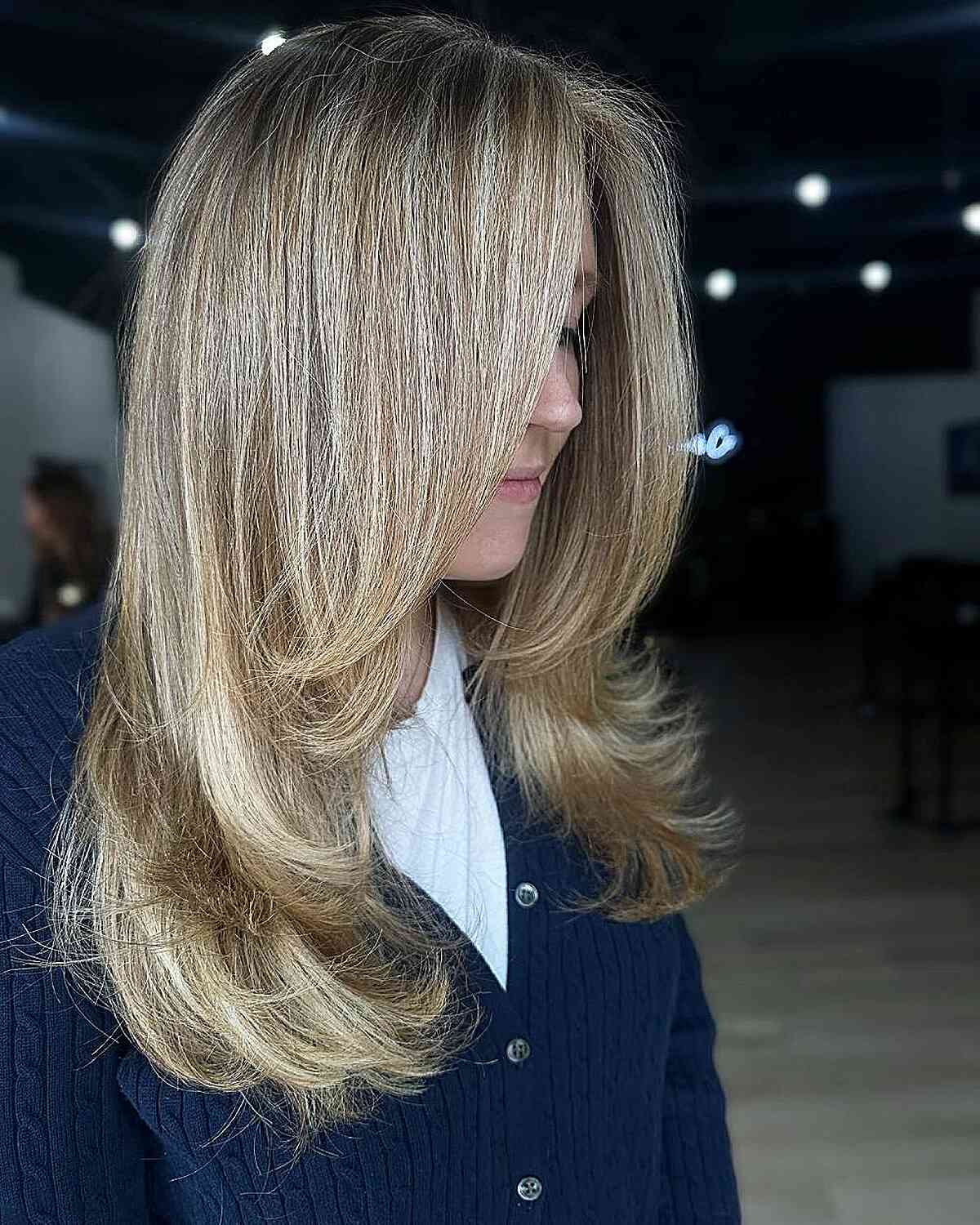 Long Blonde Hair With Face-Framing Layers — Classy Choppy Layers