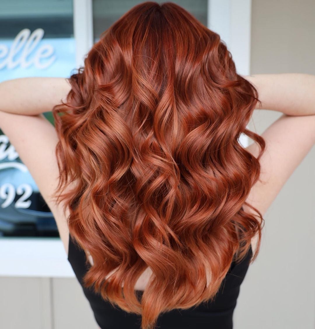 Mid-Back Vibrant Cinnamon Red Curls — Classy Cinnamon Hair